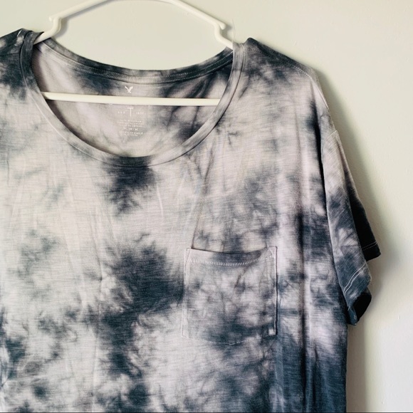 AEO Soft & Sexy Cropped Tied Dye Casual Tshirt Top - Picture 2 of 6
